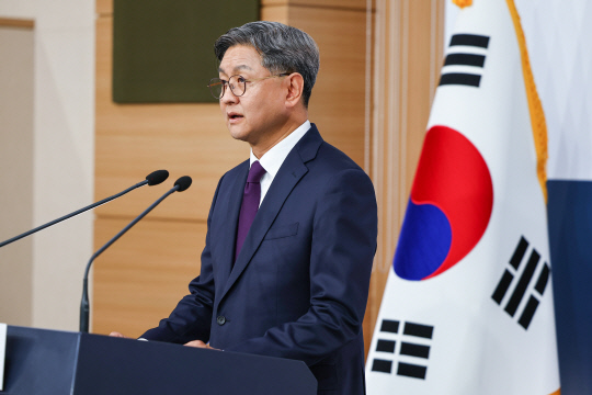 임수석 외교부 대변인이 8일 서울 종로구 외교부에서 재외동포청 소재지를 발표하고 있다. [연합뉴스]
